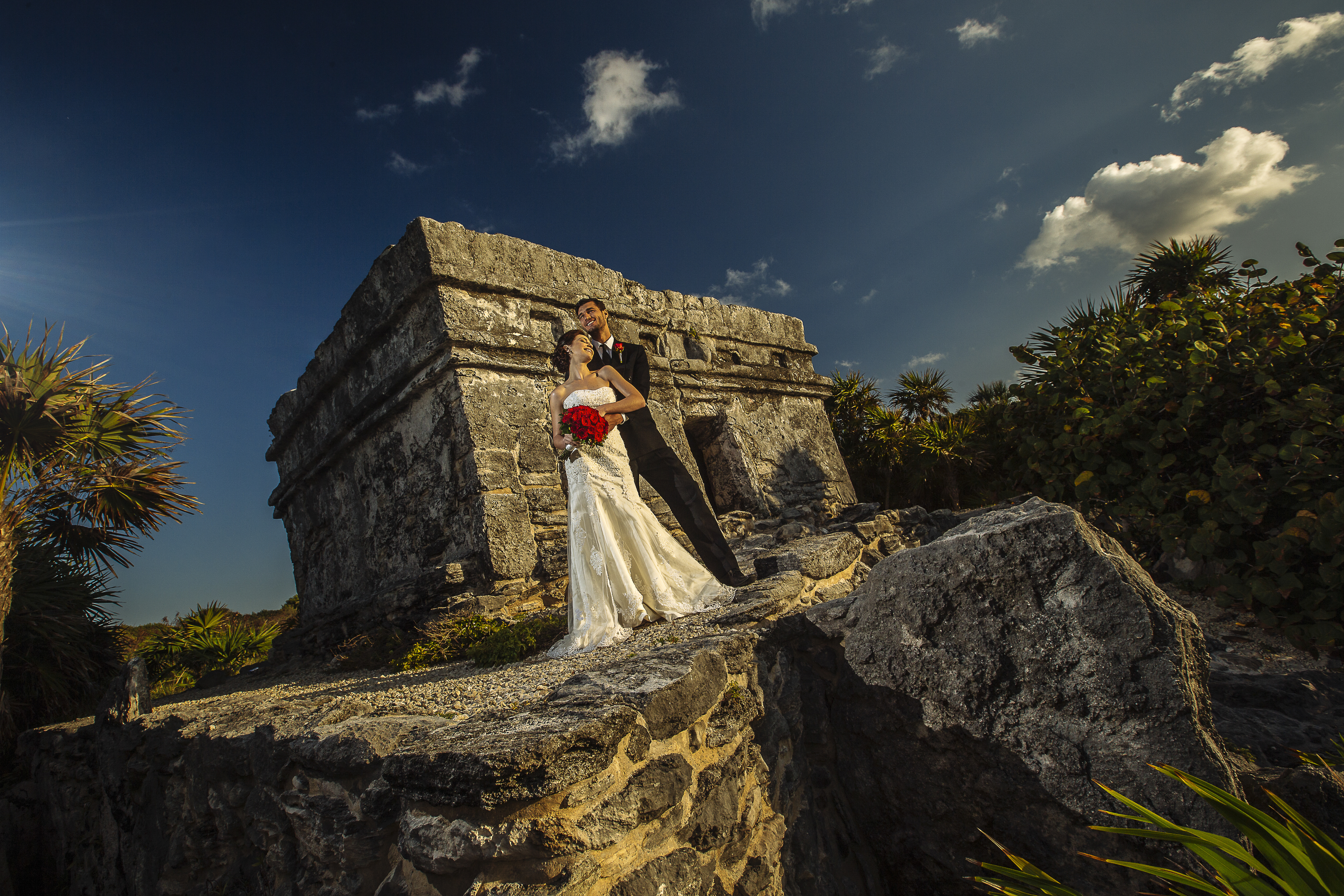 Cérémonie de mariage romantique sur la plage
