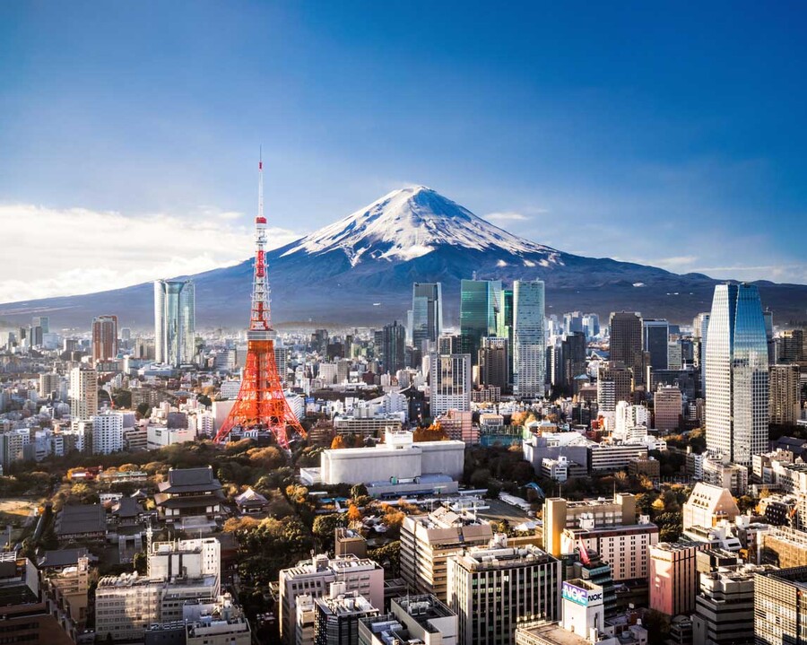Tokyo et Mont Fuji